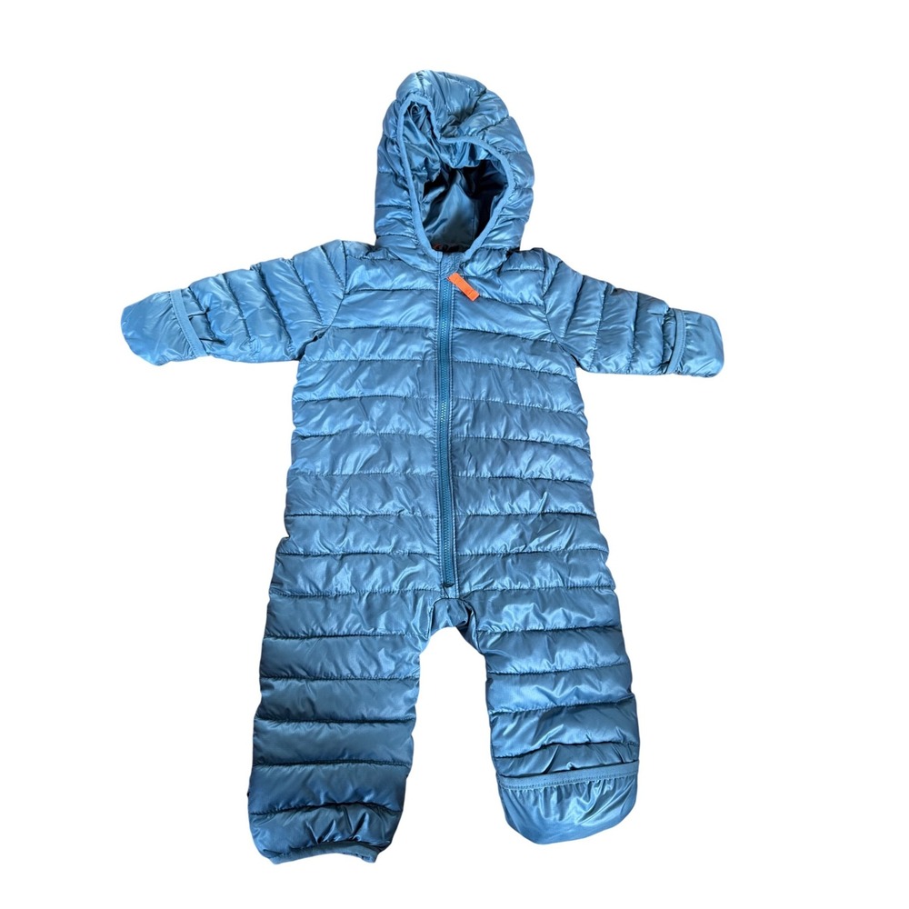 Primary steel blue lightweight puffer‎ snowsuit
